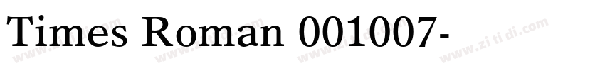 Times Roman 001007字体转换